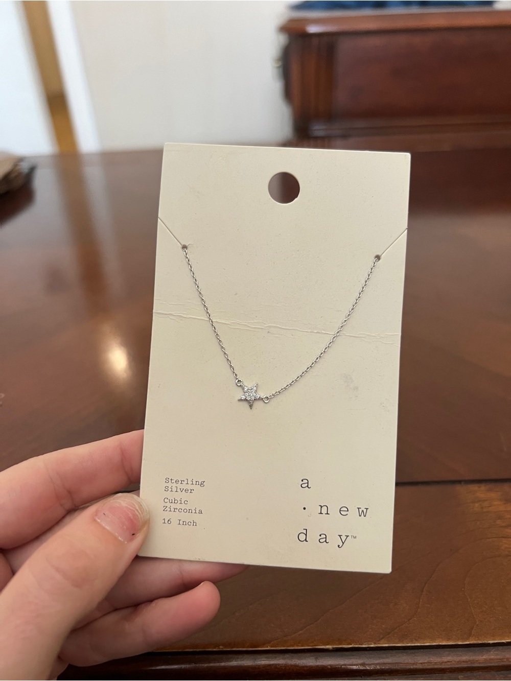 a new day Silver Star Pendant Necklace with Sparkling Accents